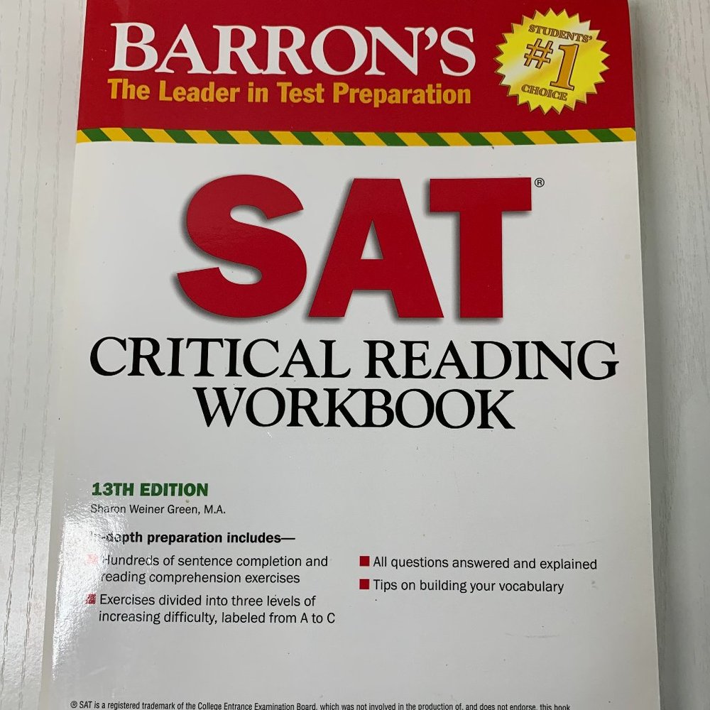 SAT practice test book